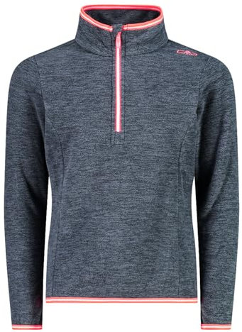 CMP - Kid G-Sweatshirt, Titan Mel-Red Fluo, 116