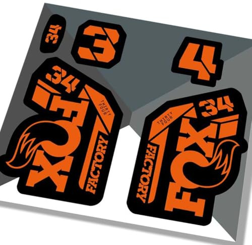 Fox 34 Factory Fork Decals 2021 – Orange – lizenziert von Fox Matt