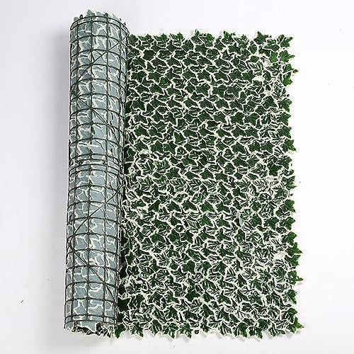Künstlicher Efeu-Zaun, erweiterbare künstliche Grünwand für die Gartenterrasse im Freien, Sichtschutz und Heckenpflanzendekoration zaun sichtschutz(Color:B,Size:19.7x19.7in)