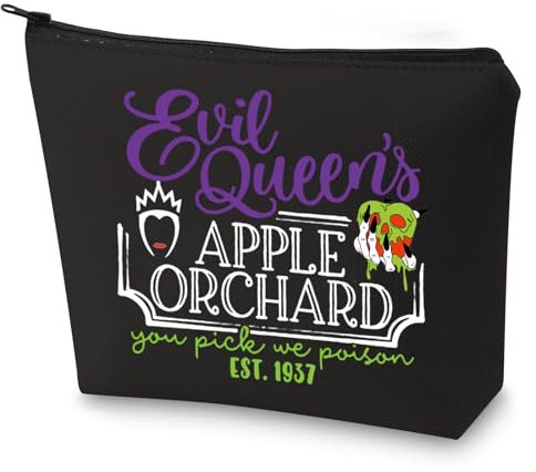 G2TUP Evil Queen Movie Makeup Bag Poison Apple Travel Toiletry Bag You Pick Me Poison Est 1937 Gift for Fairy Tale Lover, P Apple schwarze Make-up-Tasche, 无