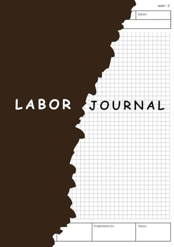 Laborjournal: Laborbuch mit Inhaltsverzeichnis | Labor Notizbuch