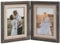 Afuly 13x18 Bilderrahmen Holz Rustikal Braun Vintage Doppelt für 2 Bilder Collage Shabby Massivholz Fotorahmen Deko für Wand- oder Tisch Hochzeit Weihnachten Geburtstag Geschenk für Mama Oma