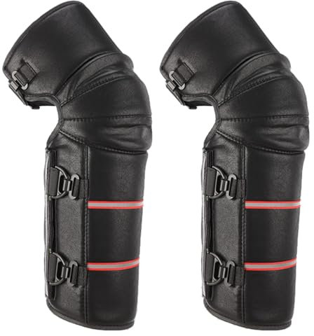 Kcolic Motorrad Kniewärmer Winter Knieschoner Beinwärmer Leggings Knieschützer Verdickt Warm PU Wasserdicht Winddicht Für Outdoor Roller Radfahren Warm Velvet Motorrad Beinlinge B