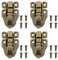 NIYATA 4Pcs Fermoirs pour Boite en Bois, Rétro Loquet de Fermeture Malle et Coffre, avec Vis,Loquet Boîtes Petite Taille Rétro Fermoir pour Boîte à Bijoux,Coffrets,Valises