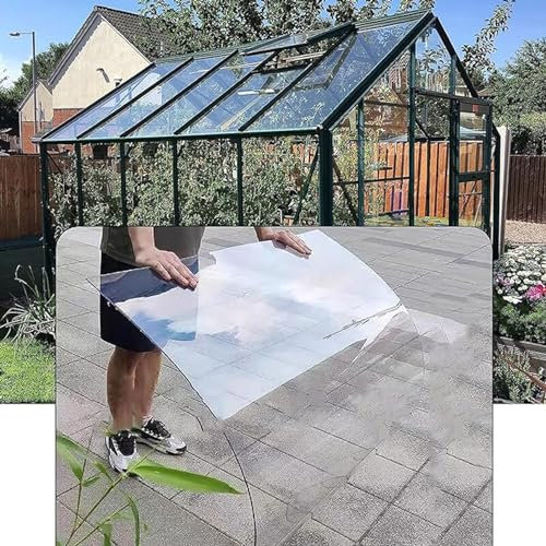 ZHUOZ1T 2mm Polycarbonat Dachplatte,UV-Schutz Wasserdichte Isolierplatten,Klare Dachverkleidungs-Ersatzplatten,Beidseitig Foliert,Für Gewächshaus Carports Terrassen Balkon,Anpassbar (0,6m x 7m)