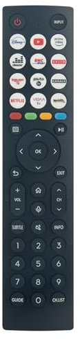 ALLIMITY Telecomando vocale Sostituzione Compatibile con Hisense QLED Smart TV 43E77KQ 50E77KQ 55E77KQ 65E77KQ 75E77KQ 75A6K ERF2L36-0011 ERF2L36(0011) ERF2L36H ERF2L36H(0011)