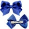 Haarschleifen-Haarspangen, 7,6 cm, Pferdeschwanz-Halter mit Entenschnabel-Clip für Kinder, Mädchen, Frauen, Blau, 2 Stück