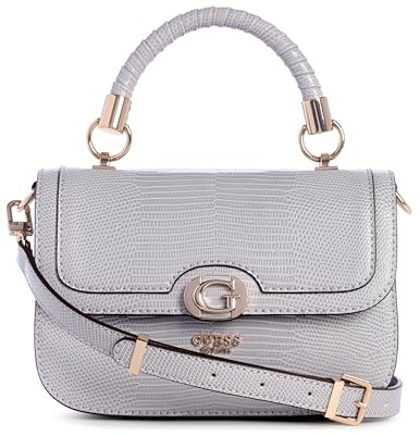 GUESS Orlina Top Handle Flap Bag Lavendar Grey