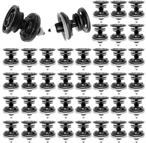 NHPY 40 Piezas Grapas Puertas Remaches Plastico Coche Paneles de Puerta Clips de Fijación para Panel Interior Coche Cierre Compatible con Vw Golf 5 6 7 T4 T5 Passat Polo Skoda Caddy Audi