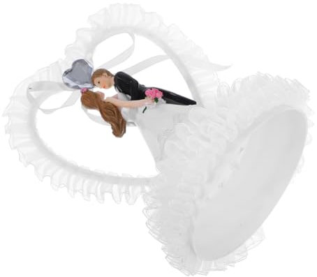 Statuetta Coppia Matrimonio in Resina Bianco per Torta