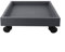 Sottovaso quadrato con ruote, resistente alle intemperie, per uso esterno, carrello in plastica, supporto mobile grigio (interno 27 cm)