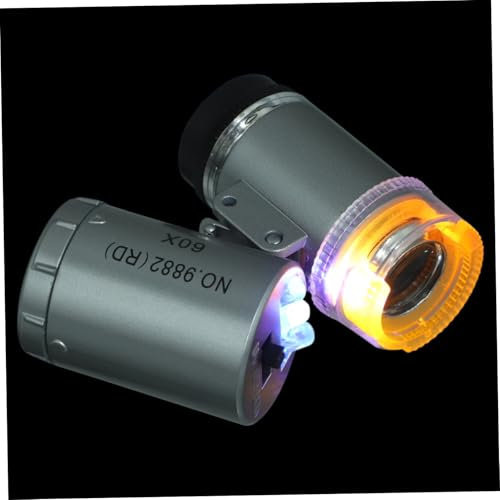 Veemoon Portable Magnification Microscope with LED Lights Handheld Loupe for Detailed Inspection of Coins Antiques Textiles and Printed Materials Compact Pocket Magnifier