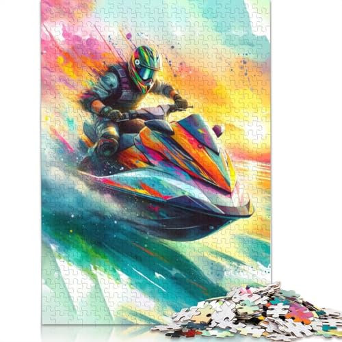Jet Ski Rider Puzzle 1000-teilige Schwer Puzzle Spielzeug Pädagogisches Spiel Impossible Herausforderungsspielzeug Für Erwachsene Und Kinder in Bewährter 1000pcs (75x50cm)