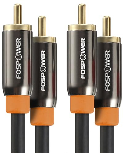 FosPower Digital Audio Coaxial Cable (3.0M/10FT), [24K Gold Plated] Single Coaxial Phono Cable for S/PDIF Digital Audio, Composite Video Cable, Home Theater, HDTV, Subwoofer, Hi-Fi Systems - 2 Pack