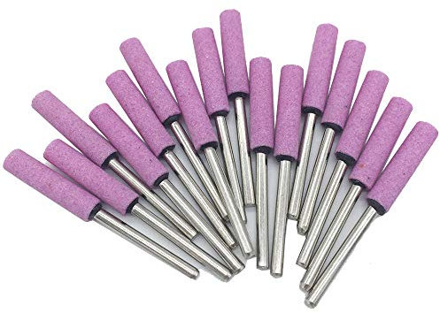 Kette Säge Stein Zylinder Form 3mm Schaft 6mm Kopf Dia Schleifscheibe Stein Rotary Tools 20pcs / Lot