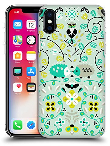 Head Case Designs Offizielle Zugelassen Cat Coquillette Igel Symmetrie Tiere Harte Rueckseiten Handyhülle Hülle Huelle kompatibel mit Apple iPhone X/iPhone XS