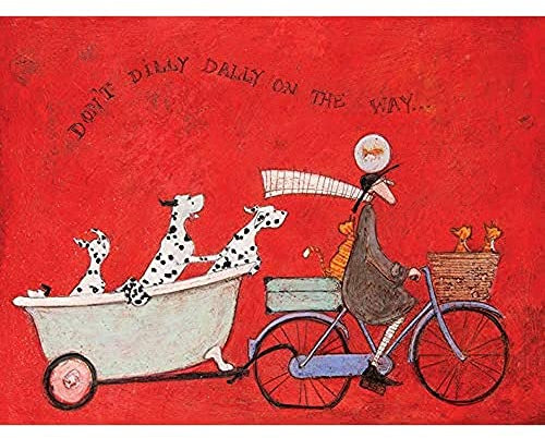 Sam Toft Don't Dilly Dally on The Way, 60 x 80 cm, Leinwanddruck, Mehrfarbig