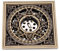 10 x 10 cm Antique Shower Drain Solid Brass Gold Floor Drain Strainer Bathroom Waste Drain for Bathroom Kitchen Balcony