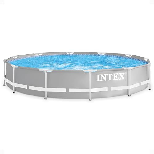 INTEX Prism Frame 12ft x 30in Round Above Ground Swimming Pool