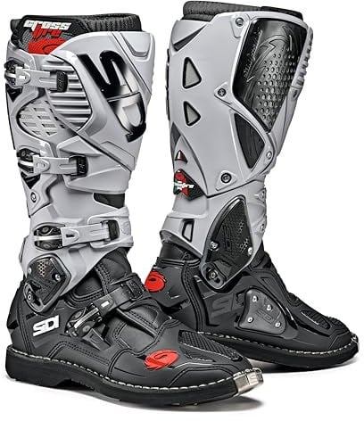 SIDI Crossfire 28 - Stivali da Moto Unisex , Multicolore (Nero / Cenere), 42 EU