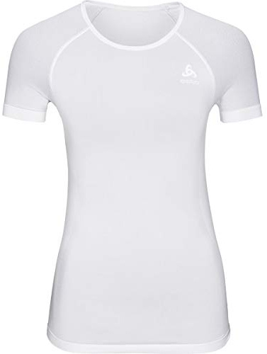 Odlo Damen BL TOP Crew Neck s/s Performance X-Light, White, L