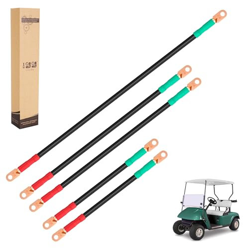 10L0L Golfwagen-Batteriekabel-Set für EZGO TXT, Medalist, Marathon ab 1994, 36 & 48 Volt (4 Gauge, 5 Stück)