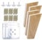 5 Inch Wooden Furniture Legs for Sofa, Conical Legs Replacement for Wardrobe, Chest of Drawers, Furniture Feet Restoration Set of 4