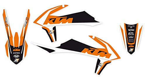 Adesivi decalcomanie kit grafiche compatibili con Ktm Sx/Sxf 125 2019-2022 - Exc - Exc f 2020-2023 Blackbird