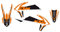 Adesivi decalcomanie kit grafiche compatibili con Ktm Sx/Sxf 125 2019-2022 - Exc - Exc f 2020-2023 Blackbird