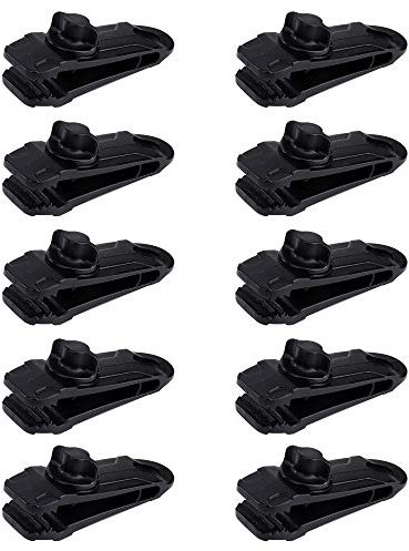 Tent Clip Heavy Duty Tarp Clips Windproof Awning Clamp for Outdoor Camping Caravan Canopies Car Boat Pool Covers Black 10 pcs