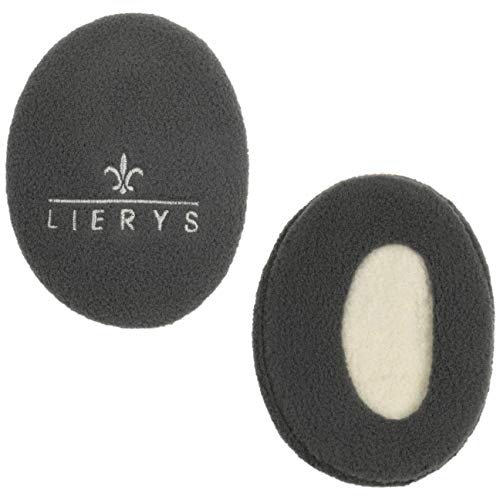 LIERYS Earbags Ohrenwärmer Damen/Herren - Ohrwärmer gefüttert mit Fleece – Schutz vor Wind/Kälte - Ohrenschützer in 3 Größen - umschließen Ohr völlig – Herbst/Winter anthrazit S
