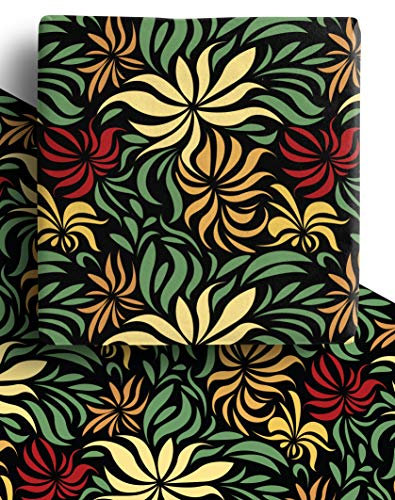 4 x Eco Vintage Flower Gift Wrapping Paper Sheets 70cmx50cm - Premium Recyclable Floral Gift Wrap for Mothers Day, Birthday, Anniversary, Wedding & more.