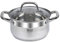RESTO Edelstahltopf 18 cm, klein, small cooking pot 2 l - Milchtopf – Edelstahl Kochtopf für alle Herdarten auch Induktion – beschichteter Topf mit hitzebeständigem Glasdeckel, Messskala Silber