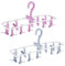 2 Pack Portable Folding Drip Hanger Travel Clip Socks Clothes Underwear Laundry Hanger Drying Rack with 12 Clips