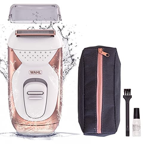 Wahl Ladies Shaver, Wet and Dry Hair Remover for Legs Underarms, Bikini Trimmer, Painless Hair Removal, Light Portable Shavers, Smooth Shaving for Women, Less Irritation, Showerproof Electric Razor