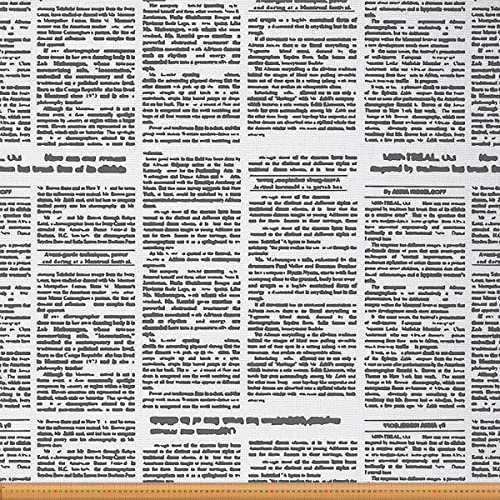 Alter Zeitungsstoff Meterware Retro Zeitungspolsterstoff Zeitschriftenartikel Dekor Stoff Nachrichtentext Drinnen Draußen Stoff Jahrgang DIY Kunst Wasserdichter Stoff Schwarz Weiß 276 x 150 (HxB)