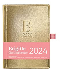 DUMONT Brigitte - Calendario dorado 2024, libro y calendario de bolsillo, formato A4 (29,7 x 21 cm), calendario mensual