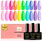 YSUVIN Neon UV Nagellack, 10 Farbe Helles Neon Rosa Orange Blau Lila Gel Nagellack Soak Off UV Nagel Gel Set Fluoreszierend Für Frühling Sommer Pool Party 8ML