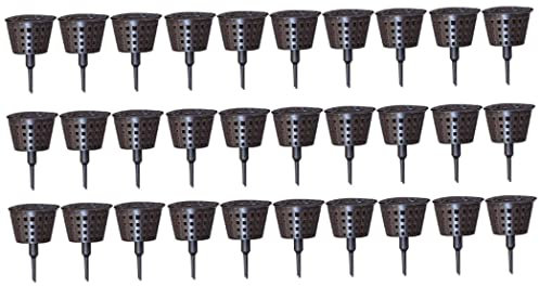 Gcroet Boîte d'engrais, Pantes de Couvercle à Engrais Portable réutilisables Panier de Panier, Panier d'engrais de bonsaï Plante de Nutrition Automatique Cuilles de Jardin en Plastique Pots 30 pcs