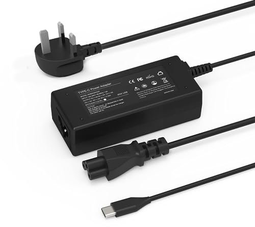 Chromebook Charger : For HP/Lenovo/Asus/Acer/Dell/Samsung/Google Chromebook Charger UK Replacement, Universal 45W USB C Type C Laptop Power Cord Adapter