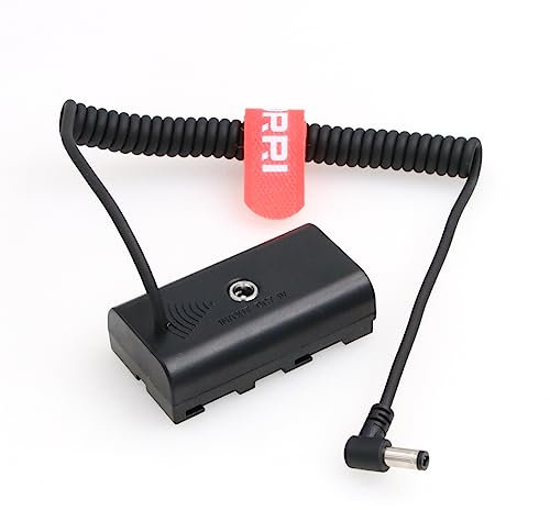 DRRI NP-F970 NP-F960 NP-F770/F750/F550 Dummy Battery DC Coupler Spring Cable for PortKeys LH5H Monitor Atomos Shinobi Monitor YN300 II YN-600 W260 CN-160 CN-1266