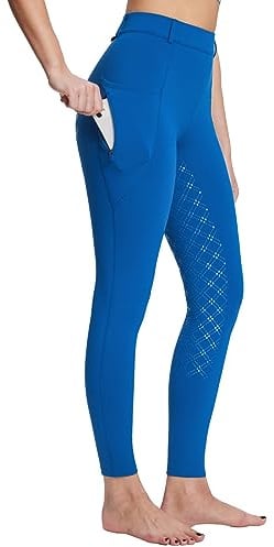 baleaf Women's Horse Riding Leggings Fleece Lined Jodhpurs Equestrian Silicon Full Seat Breeches Tights with Pockets