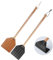 DEBETOOL Robuste Fliegenklatsche aus Leder für drinnen – (50 cm) langer Griff, robuste Holz-Fliegenklatsche mit Seil zum Aufhängen, Mücken und Bienen, 2 Stück