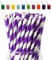 Purple Stripes Drinking Straws-100Pack Straws Drinking Paper for Kids,Assorted Biodegradable Straws for Drinking Straws Drinking Straw Recyclable,Stripes Drinking Straws for Xmas Straws Party Decor
