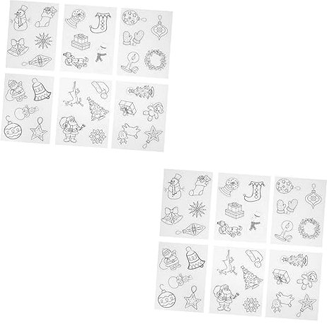 Toyvian 2 Sätze Weihnachtsschrumpffolie Art-kit Schrumpfen Bettwäsche Bastelzubehör Zum Schrumpfen Schrumpfmaterial Selber Machen Weihnachtsschrumpfmaterial Weihnachten Kunstbedarf Bops