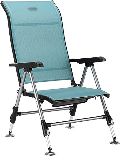 ZUMAHA Atmungsaktiver, gepolsterter Camping-Klappstuhl mit hoher Rückenlehne, Strandstuhl zum Sitzen und Liegen, Angelstuhl, geeignet für jedes Gelände