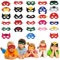 Naapesi 28 Stück Superhelden Masken Kinder,Lustige Halbmasken mit Elastischen,Maske Verkleidung Party Dekoration,Kindergeburtstag Augenmaske,für Kinder Cosplay, Halloween,Weihnachten,Maskerade