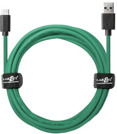 JuicEBitz 4m USB A to USB C Cable - Fast Charger Compatible with Samsung Galaxy, Google Pixel, iPad, LG, Huawei, Sony Xperia + More, Green
