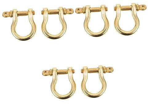 OSALADI in STK Hufeisenschnalle Aus Reinem Kupfer Schlüsselhalter Messingbeschläge Rostfreie Mini-u-förmiger D-Ring Geldbeutel Bogen Aus Edelstahl Hundehalsband D-Ring Schmuck