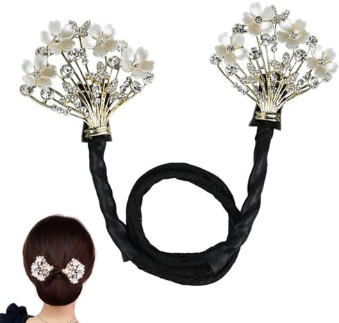 Strass-Blumen-Haarspange, Lazy Hair Curler Deft Bun Maker, exquisiter Deft Bun, einfacher Haarknoten-Maker für Frauen (Style 5)